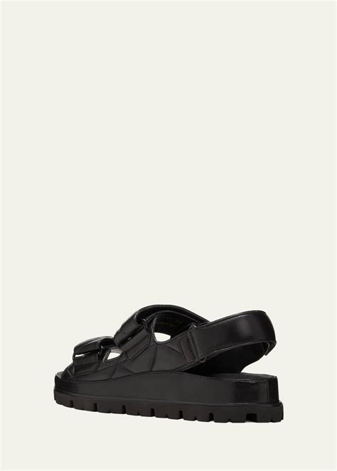 slinback prada|Prada Quilted Leather Slingback Sporty Sandals .